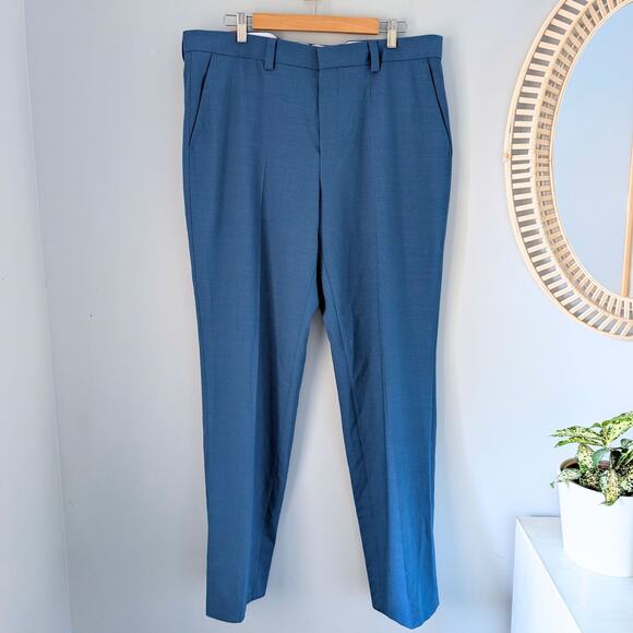 HUGO by Hugo Boss Men's Modern-Fit Light Blue Superflex Suit Pants 38R NWT